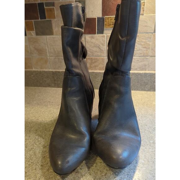 Rialto Stanley Side Zip Dark Grey 2.5 inch Heeled Boots Women's Size 8.5W NEW - Picture 4 of 7